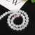 Manufacturer's direct supply of white agate loose beads, white jade pulp DIY jewelry accessories, agate round beads, semi-finished wholesale