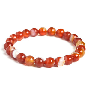 Factory Direct supply striped agate bracelet diy agate single ring bead bracelet love LV bracelet round beads wholesale