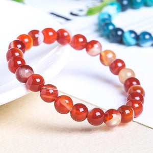 Factory Direct supply striped agate bracelet diy agate single ring bead bracelet love LV bracelet round beads wholesale