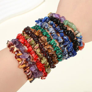 Natural crystal gravel bracelet agate Dongling jade irregular stone bracelet jewelry wholesale