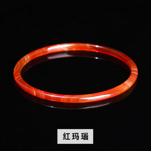 Natural agate chalcedony bracelet pretty color agate round bracelet girls thin bracelet wholesale