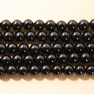 Nnatural gold sheen obsidian loose round beads pure black beads diy ornament bead Accessories Wholesale