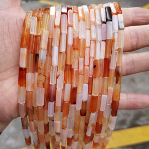 4 * 13mm manufacturer directly supplies crystal agate, rectangular square shaped loose beads, DIY jewelry accessories, semi-finished wholesale