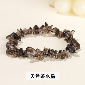 Natural crystal gravel bracelet agate Dongling jade irregular stone bracelet jewelry wholesale