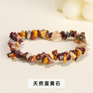 Natural crystal gravel bracelet agate Dongling jade irregular stone bracelet jewelry wholesale