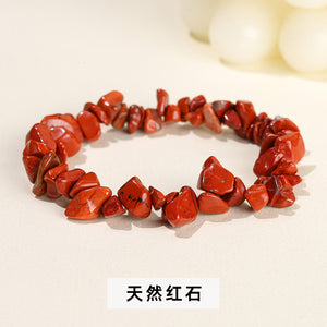 Natural crystal gravel bracelet agate Dongling jade irregular stone bracelet jewelry wholesale