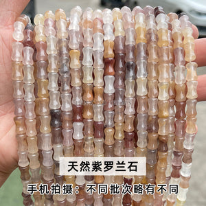 5x12mm Southern Jade and Bamboo Festival Tube Beads, Jade and Stone Transportation Beads, DIY Jewelry Accessories, Festival High Scattered Beads, Separate Beads Wholesale