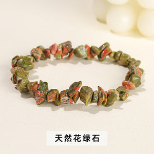 Natural crystal gravel bracelet agate Dongling jade irregular stone bracelet jewelry wholesale