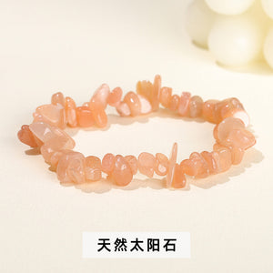 Natural crystal gravel bracelet agate Dongling jade irregular stone bracelet jewelry wholesale