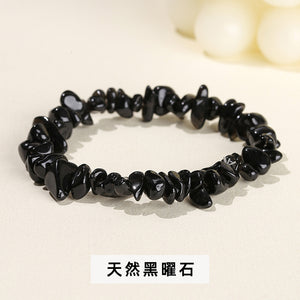 Natural crystal gravel bracelet agate Dongling jade irregular stone bracelet jewelry wholesale