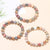 Natural Alashan Agate Colorful Jade Bracelet, Multicolored Oil Painting Wristband, Fashion Accessories