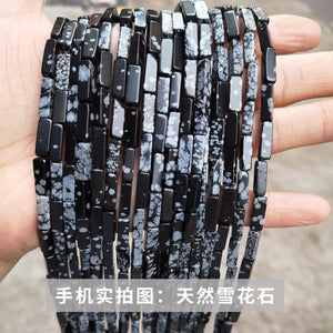 4 * 13mm manufacturer directly supplies crystal agate, rectangular square shaped loose beads, DIY jewelry accessories, semi-finished wholesale