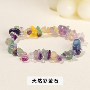 Natural crystal gravel bracelet agate Dongling jade irregular stone bracelet jewelry wholesale