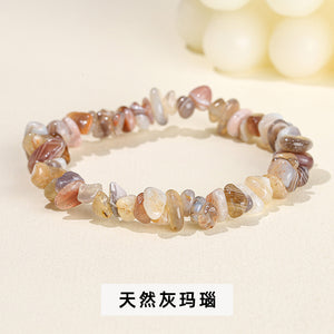 Natural crystal gravel bracelet agate Dongling jade irregular stone bracelet jewelry wholesale