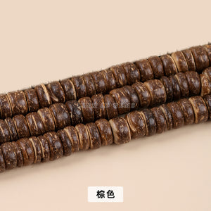 5/8mm coconut shell spacer beads loose beads White Brown diy ornament accessories bracelet spacer beads wholesale