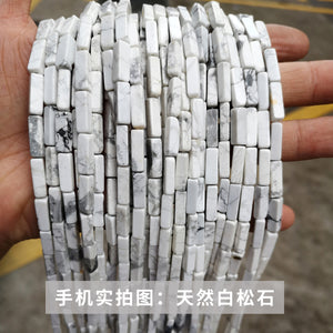 4 * 13mm manufacturer directly supplies crystal agate, rectangular square shaped loose beads, DIY jewelry accessories, semi-finished wholesale