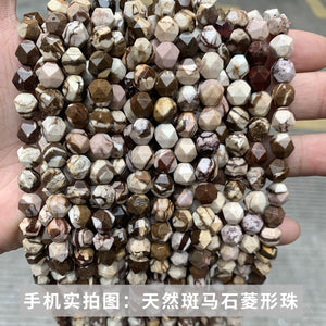 Jade rhombus beads diamond faceted loose beads diy jewelry accessories bracelet beads semi-finished wholesale