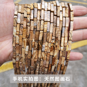 4 * 13mm manufacturer directly supplies crystal agate, rectangular square shaped loose beads, DIY jewelry accessories, semi-finished wholesale