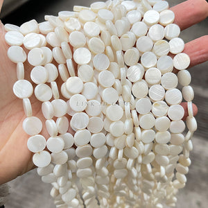 Wholesale of 7-8mm natural freshwater white seashells, irregular shaped scattered beads, DIY accessories, and accessories for white Fritillaria