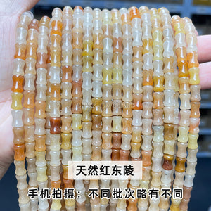 5x12mm Southern Jade and Bamboo Festival Tube Beads, Jade and Stone Transportation Beads, DIY Jewelry Accessories, Festival High Scattered Beads, Separate Beads Wholesale