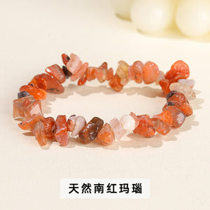 Natural crystal gravel bracelet agate Dongling jade irregular stone bracelet jewelry wholesale