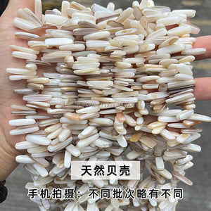 Wholesale of 7-8mm natural freshwater white seashells, irregular shaped scattered beads, DIY accessories, and accessories for white Fritillaria