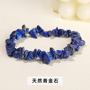 Natural crystal gravel bracelet agate Dongling jade irregular stone bracelet jewelry wholesale