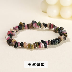 Natural crystal gravel bracelet agate Dongling jade irregular stone bracelet jewelry wholesale